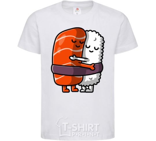 Kids T-shirt Sushi hugs White фото