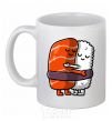 Ceramic mug Sushi hugs White фото