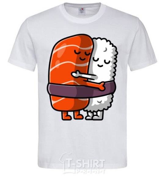 Men's T-Shirt Sushi hugs White фото