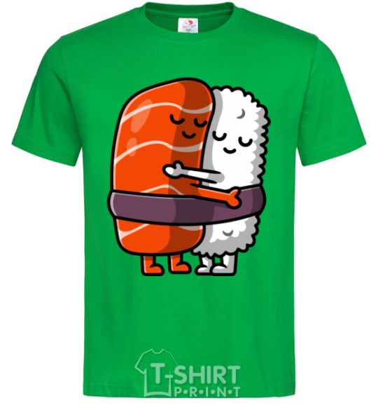 Men's T-Shirt Sushi hugs kelly-green фото