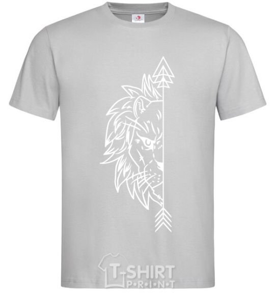 Men's T-Shirt The lion's paired grey фото