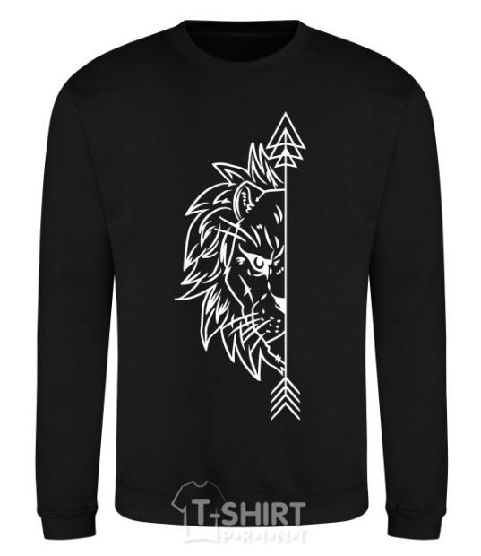 Sweatshirt The lion's paired black фото