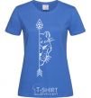 Women's T-shirt The lioness paired royal-blue фото