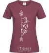 Women's T-shirt The lioness paired burgundy фото