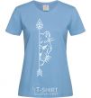 Women's T-shirt The lioness paired sky-blue фото