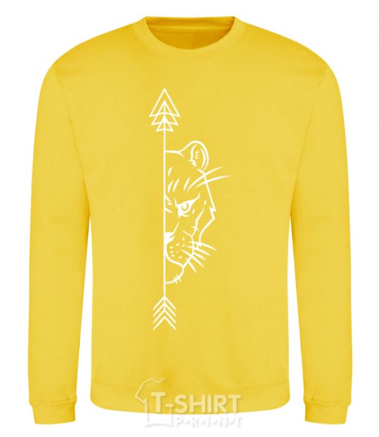 Sweatshirt The lioness paired yellow фото