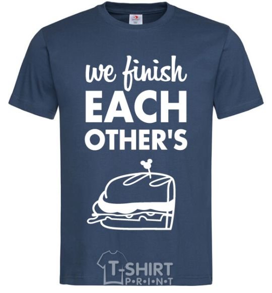 Men's T-Shirt Sandwich pair left navy-blue фото