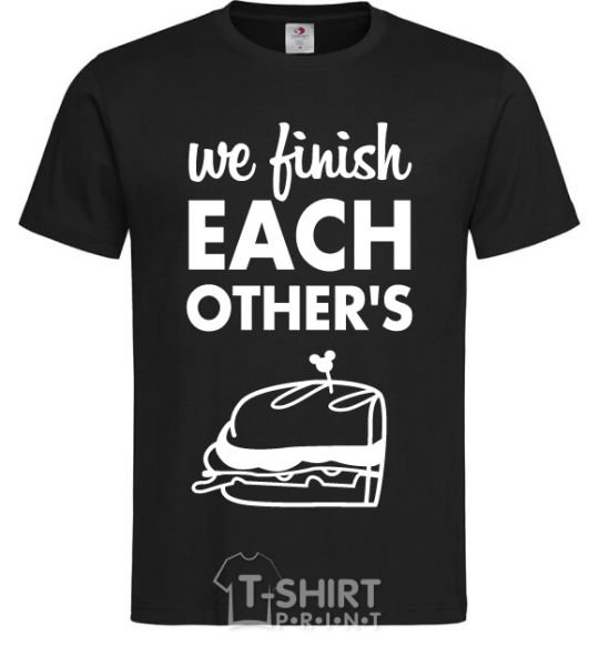 Men's T-Shirt Sandwich pair left black фото