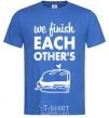 Men's T-Shirt Sandwich pair left royal-blue фото