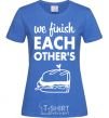 Women's T-shirt Sandwich pair left royal-blue фото