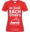 Women's T-shirt Sandwich pair left red фото