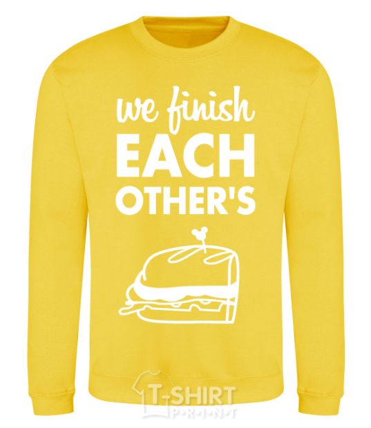 Sweatshirt Sandwich pair left yellow фото