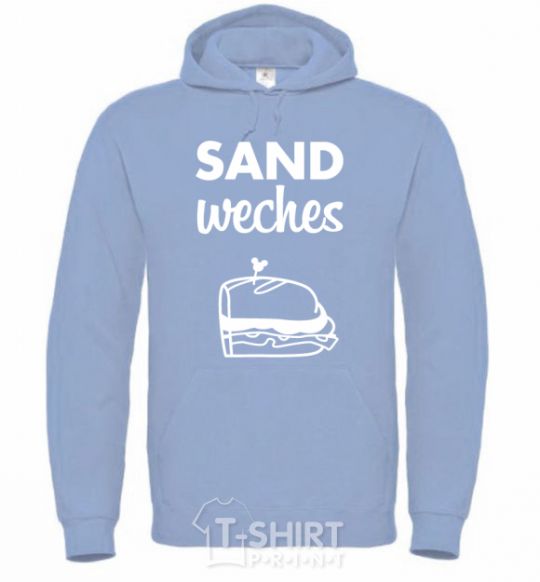 Men`s hoodie Sandwich pair right sky-blue фото