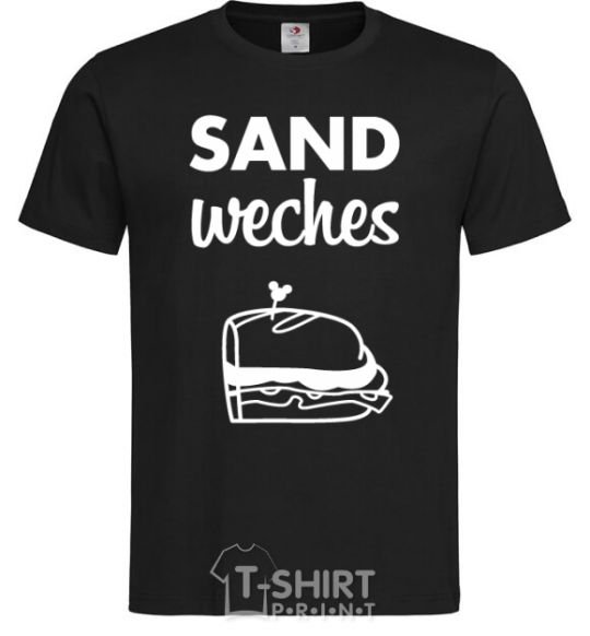 Men's T-Shirt Sandwich pair right black фото