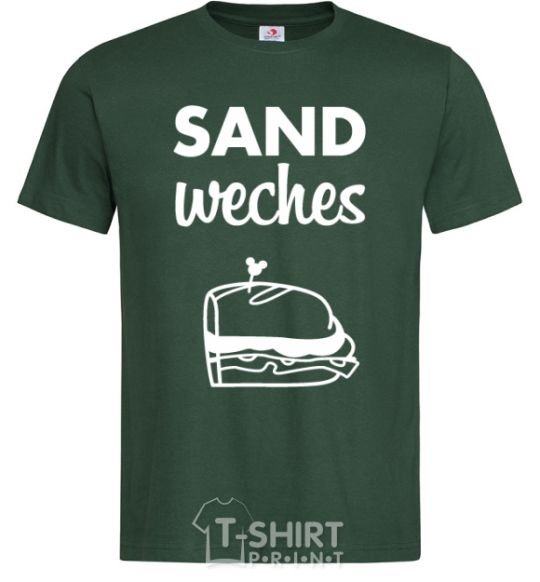 Men's T-Shirt Sandwich pair right bottle-green фото