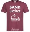 Men's T-Shirt Sandwich pair right burgundy фото