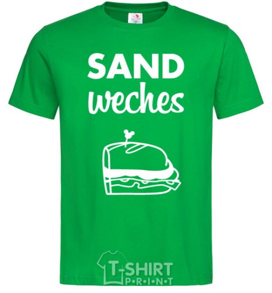 Men's T-Shirt Sandwich pair right kelly-green фото