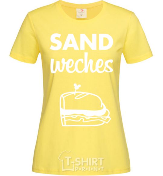 Women's T-shirt Sandwich pair right cornsilk фото