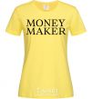 Женская футболка Money maker Лимонный фото