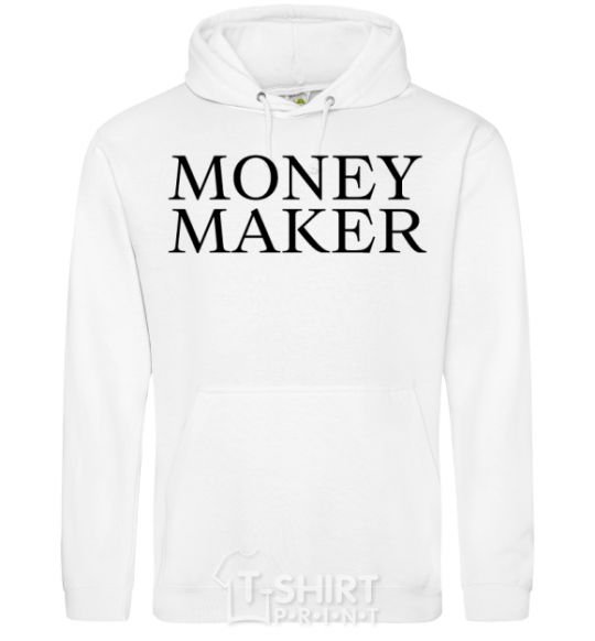 Мужская толстовка (худи) Money maker Белый фото