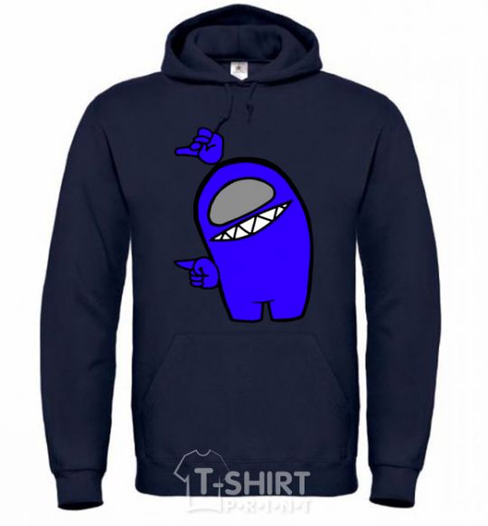 Men`s hoodie Among us blue navy-blue фото