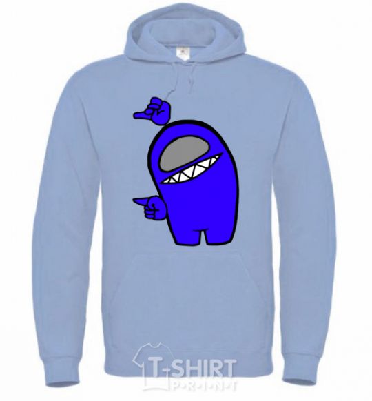 Men`s hoodie Among us blue sky-blue фото