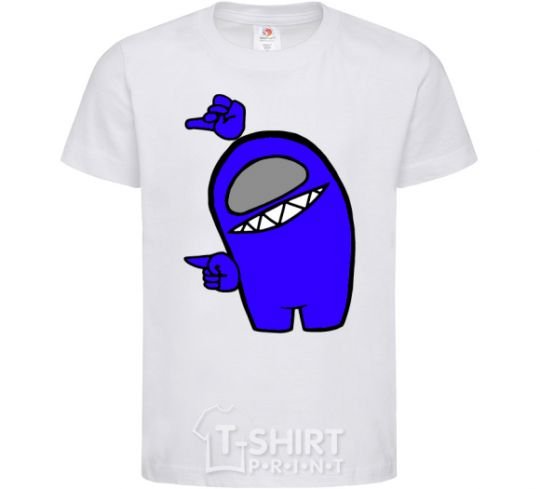 Kids T-shirt Among us blue White фото