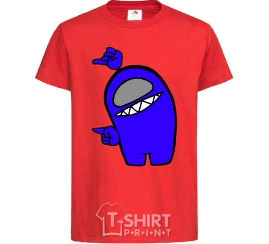 Kids T-shirt Among us blue red фото