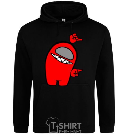 Men`s hoodie Among us red black фото