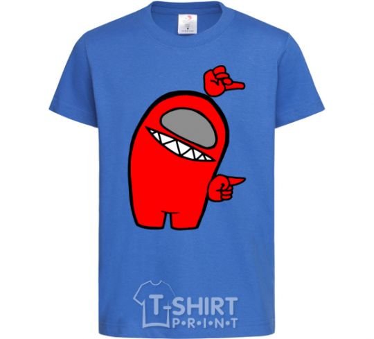 Kids T-shirt Among us red royal-blue фото