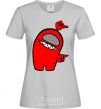 Women's T-shirt Among us red grey фото