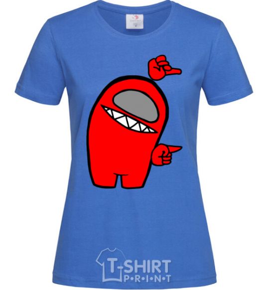 Women's T-shirt Among us red royal-blue фото