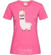 Women's T-shirt The llama is in love heliconia фото