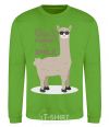 Sweatshirt Don't forget to smile llama orchid-green фото