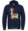 Men`s hoodie Bright lama navy-blue фото