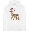 Men`s hoodie Bright lama White фото