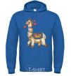 Men`s hoodie Bright lama royal фото