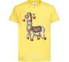 Kids T-shirt Bright lama cornsilk фото