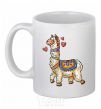 Ceramic mug Bright lama White фото