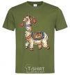 Men's T-Shirt Bright lama millennial-khaki фото