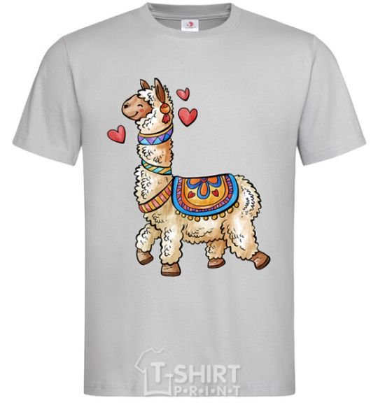 Men's T-Shirt Bright lama grey фото