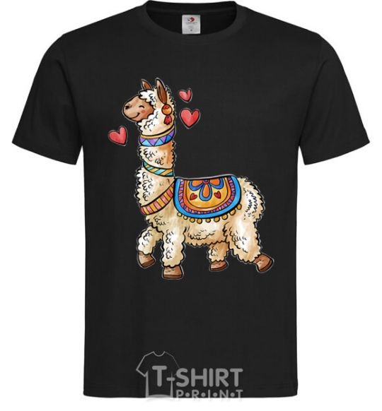 Men's T-Shirt Bright lama black фото