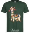 Men's T-Shirt Bright lama bottle-green фото