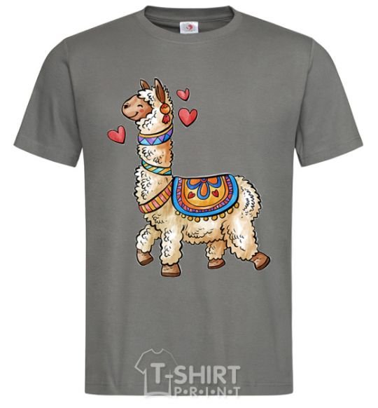 Men's T-Shirt Bright lama dark-grey фото