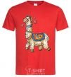 Men's T-Shirt Bright lama red фото