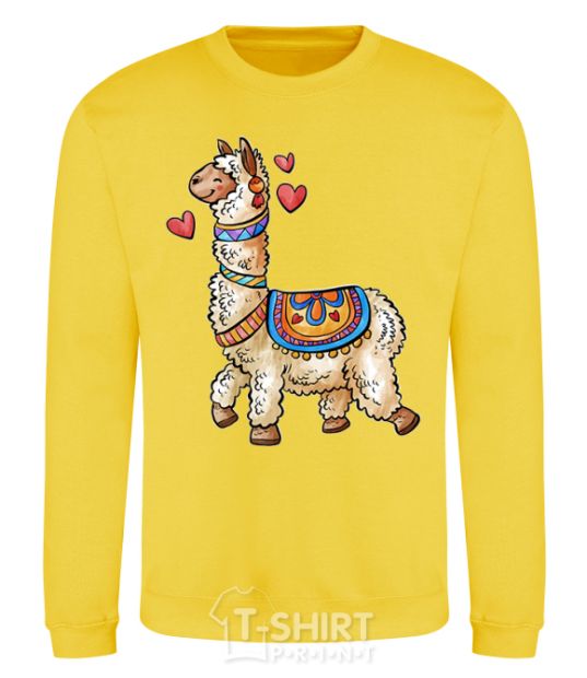 Sweatshirt Bright lama yellow фото