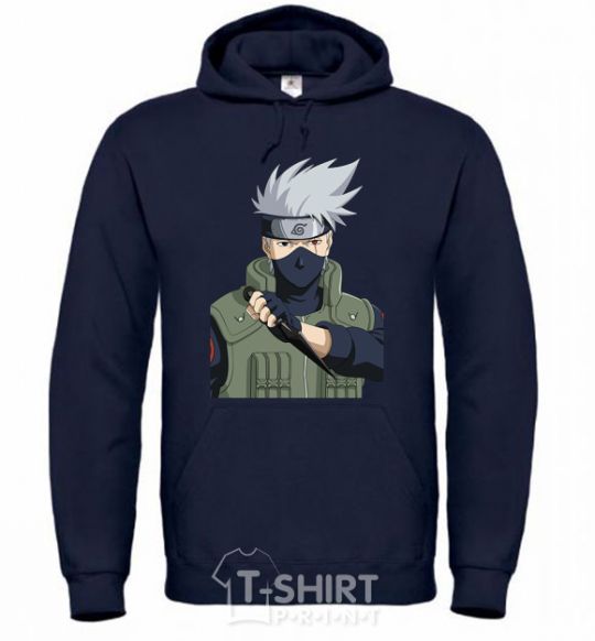 Men`s hoodie Kakashi navy-blue фото