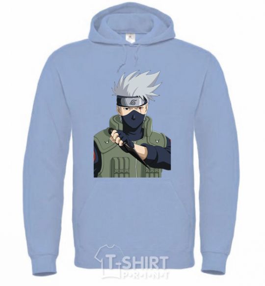 Men`s hoodie Kakashi sky-blue фото