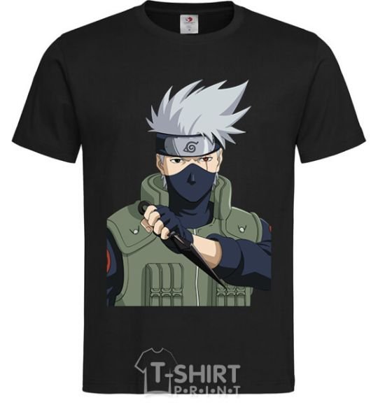 Мужская футболка Kakashi Черный фото