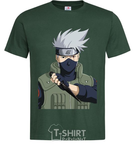 Men's T-Shirt Kakashi bottle-green фото